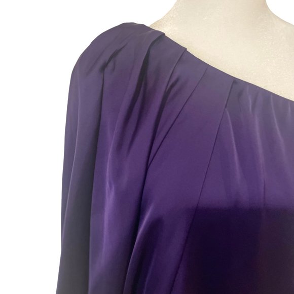 Cache One ShoulderPurple Dress, Size 4 - Picture 2 of 8